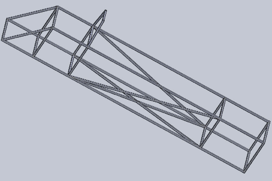 SolidWorks skeleton of F24+ chassis.
