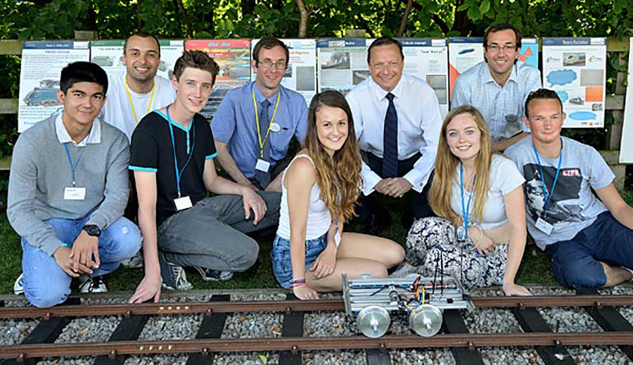 A team photo of the Huddersfield winners.